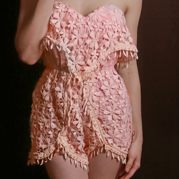 Solaris Style Pants - Lace Floral Romper by Solaris Style